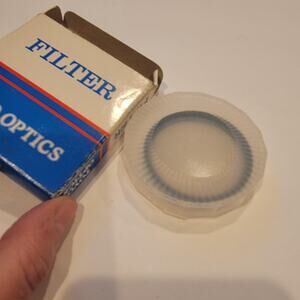 Round Black Camera Lens Filter Optics Screw-On With Plastic Case And Box Ring